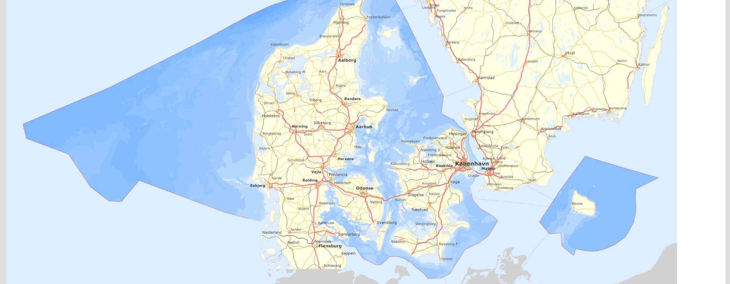 Map of denmark